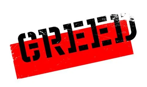 Greed rubber stamp Stock Illustration