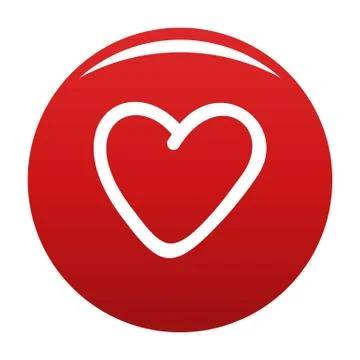 Greedy heart icon red Stock Illustration