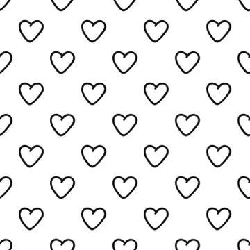Greedy heart pattern seamless Illustrazione stock