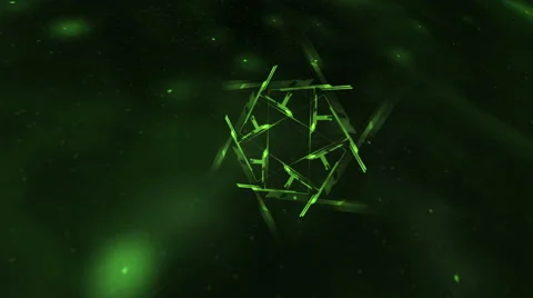Greeen Looping Technical Abstract Array - 4K Resolution Ultra HD Stock Footage 41389199