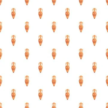 Greek amphora pattern repeating seamless background illustration Illustrazione stock