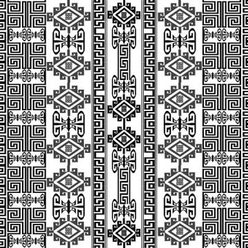 Greek ancient borders seamless pattern. Illustrazione stock