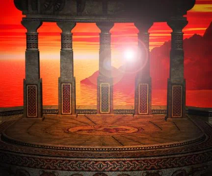 Greek background Stock Illustration