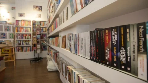 Greek Bookstore Stock Footage 86998438