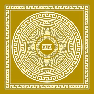 Greek border patterns. Illustration on white background greece vector 스톡 일러스트