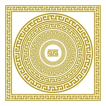 Greek border patterns. Illustration on white background greece vector Stock Illustration