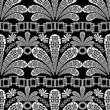 Greek borders seamless pattern. Stock Illustration