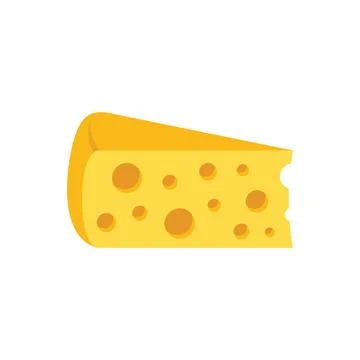 Greek cheese icon flat vector. Feta parmesan Stock Illustration