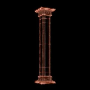 Greek column grid in black background Stock Illustration