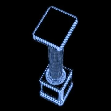 Greek column grid in black background Stock Illustration