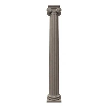 Greek column isolated 3D Stock Illustration