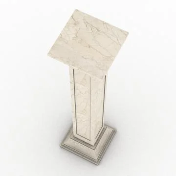 Greek column marble in white background Stock Illustration