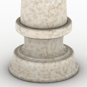 Greek column marble in white background Stock Illustration