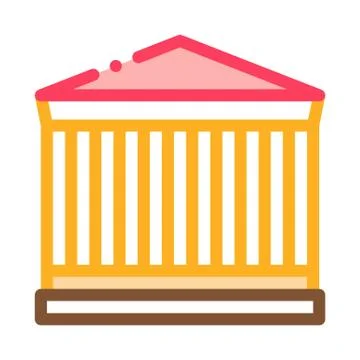 Greek columns building icon vector outline illustration Ilustración de archivo