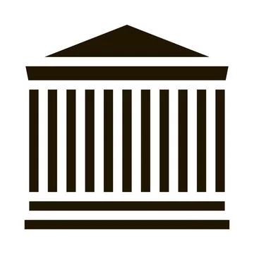 Greek columns building icon Vector Glyph Illustration Ilustración de archivo