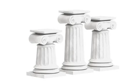 Greek columns isolated 3D Stock-Illustration