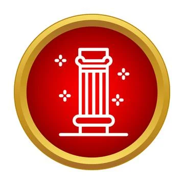 Greek doric column symbol representing stability and support Stock Illustration