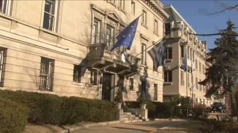 Greek Embassy Video stock 1010331