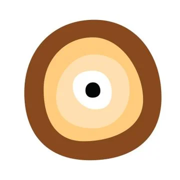Greek evil eye vector in brown colors Stock Illustration