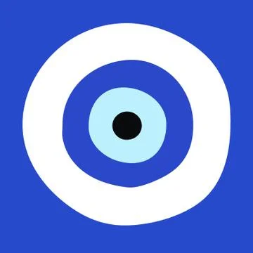 Greek evil eye vector - symbol of protection Illustrazione stock