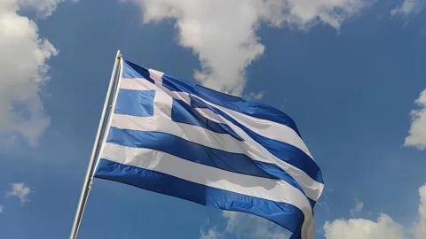 Greek flag 4k Stock Footage 235540033