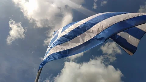 Greek flag  4k 動画素材 235540044