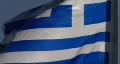 Greek Flag In Bright Sunlight Close Up HD Footage