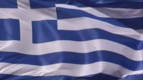 Greek Flag - close up 3 Stock Footage 41645375