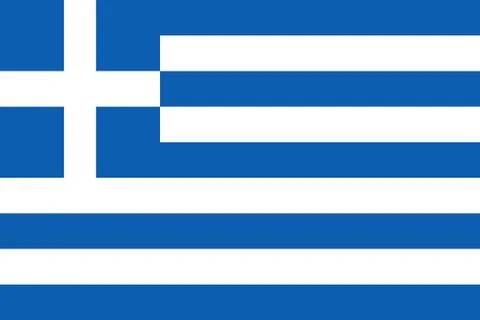 Greek flag, flat layout, vector illustration Illustrazione stock