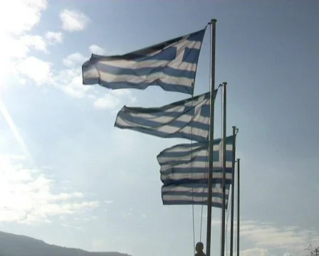 Greek flag Video stock 110608