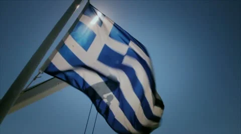 Greek flag Stock Footage 10839523