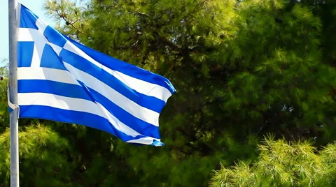 Greek Flag Video stock 42797048