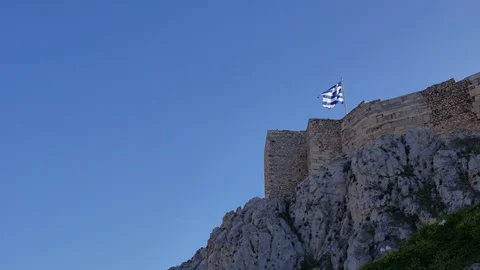 Greek flag Stock Footage 92996261