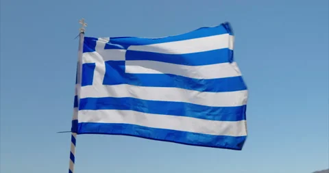 The Greek flag Stock Footage 160458033
