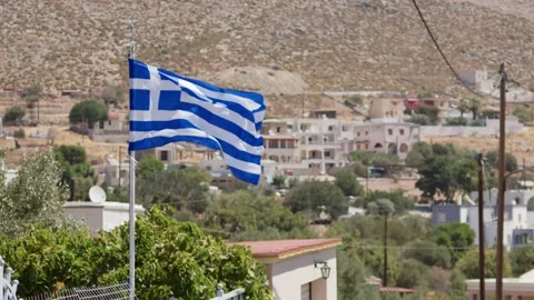 Greek flag Stock Footage 217936210