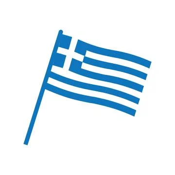 Greek flag icon Stock Illustration