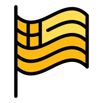 Greek flag icon vector flat Stock Illustration