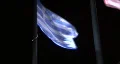 Greek Flag At Night 01 HD Footage
