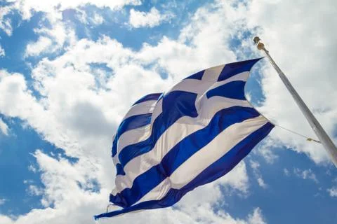 Greek Flag Foto stock