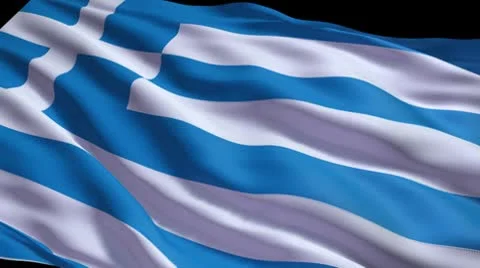 Greek flag ripple Video stock 8852910