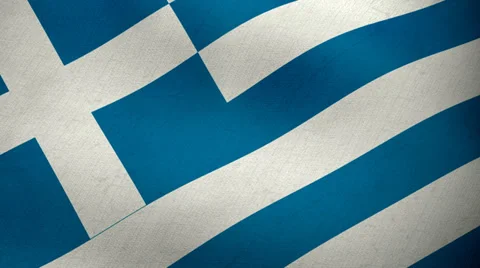 Greek flag waving background loop 動画素材 34423906