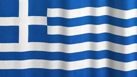 Greek flag waving Stock Footage 340523232