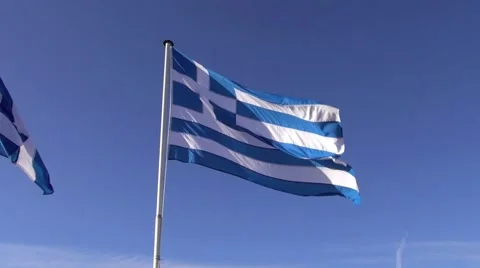 Greek Flags Stock Footage 44934522