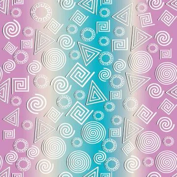 Greek geometric textured seamless pattern. Stock Illustration