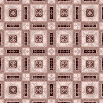Greek geometric vector seamless pattern. Elegant tartan background. Repeat or Stock Illustration