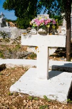Greek grave Stock Photos