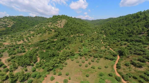 Greek Hillside Stock Footage 57311223