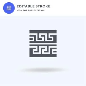 Greek icon vector, filled flat sign, solid pictogram isolated on white, logo  Ilustración de archivo