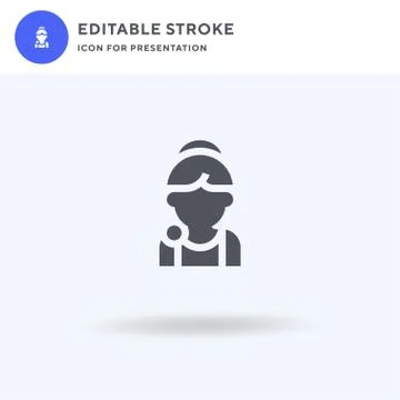 Greek icon vector, filled flat sign, solid pictogram isolated on white, logo Ilustración de archivo