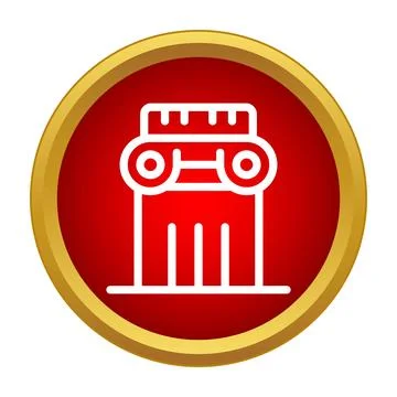 Greek ionic column icon representing history and architecture Stock-Illustration